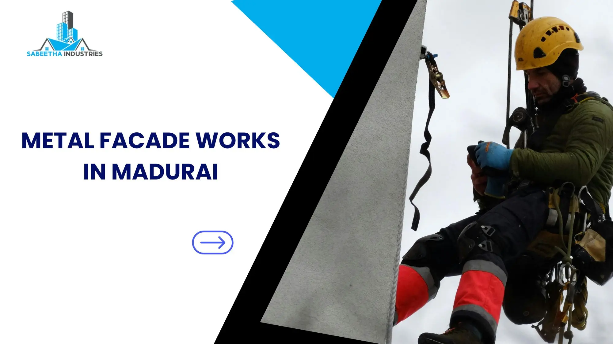 Modern metal facade installation on commercial building in Madurai with ACP cladding panels